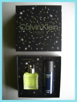 Calvin Klein ETERNITY MEN Gift Set 100ml EDT & 150ml DEO SPRAY - NEW - UK STOCK • £39.02