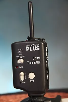 Pocket Wizard Plus Radio Slave Transmitter With  Mounting Strap  (Requires Cord) • $55