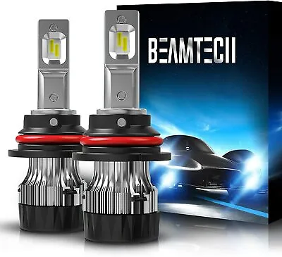 BEAMTECH 9007 LED Bulbs 6500K Bright White Conversion Kit High Low Beam • $31.49