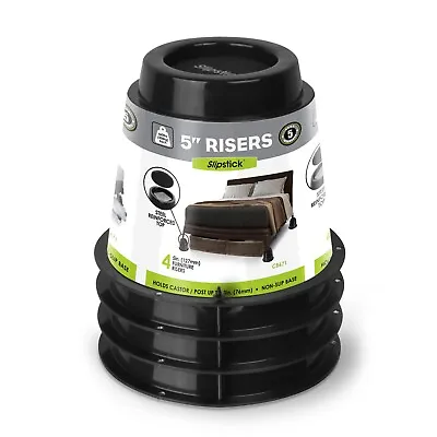 Slipstick CB671 5  125mm Furniture Bed Chair Risers Raisers Lifts Grip Set Of 4 • $29.95