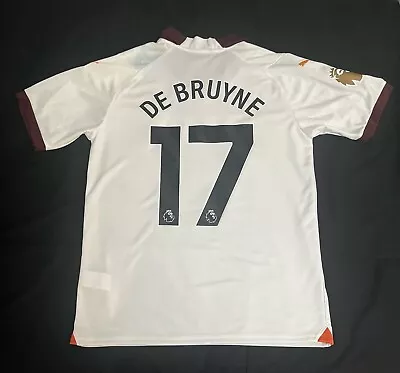De Bruyne #17 Medium Away White Jersey Soccer Football M Manchester • $53.99