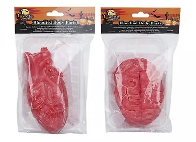 BRAIN & HEART Prop HALLOWEEN Bloody Fake 2pc Realistic Body Zombie Decoration • £7.99