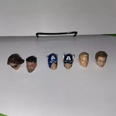 Marvel Legends Captain America Head Only Lot Of 6 Winter Soldier Crossbones • $35