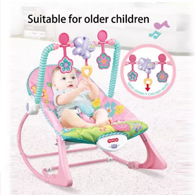 Baby Infant To Toddler Bouncer Rocker Swing Chair Soft Soothing Vibration Toys • £22.90