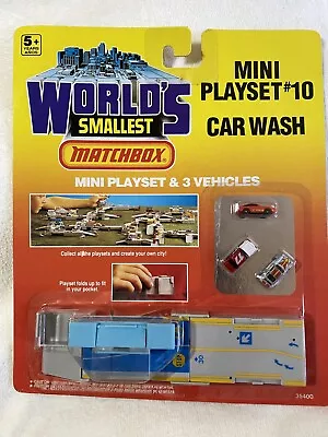 1990 World's Smallest Matchbox “Car Wash” Mini Played #10 NEW! Sealed • $24