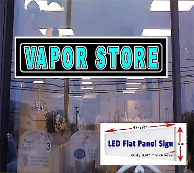 V A P OR STORE 48 X 12  Led Flat Panel Window Light Box Sign • $278.95