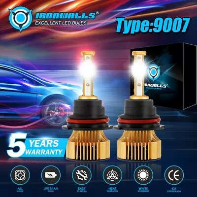 4-sides 9007 LED Headlight Bulbs Hi Lo Beam For Dodge Ram 1500 2500 3500 02-2005 • $33.99