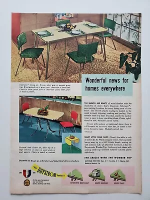 $9.99 • Buy Daystrom Coloramic Furniture Dining & Dinette Sets Chrome  1951 Vintage Print Ad