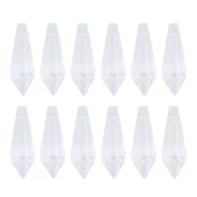  12 Pcs Hanging Glass Prisms Parts Loose Crystal Bead Chandelier Pendant • £7.95