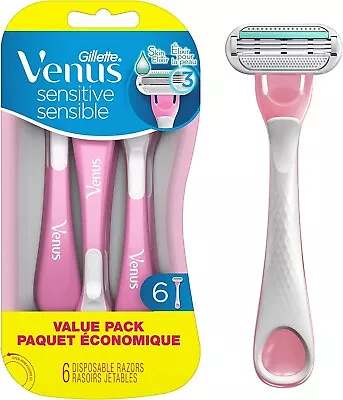 Gillette Venus Sensitive Women's Disposable Razor 6 Count • $12.25