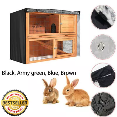 Rabbit Hutch Cover Waterproof Large Double Garden Pet Bunny Cage Covers • $43.99