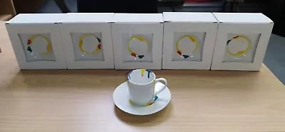 Set Of 6 X TATE 2014 Artist Espresso PAINT DRIP Cups And Saucers BOXED • £39.99