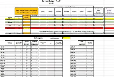 Barefoot Investor Weekly Automated Budget Excel Workbook • $19