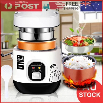 $31.39 • Buy 1.2L Electric Rice Cooker Portable Mini Small Rice Cook 3 Cups For 1-2 Person AU