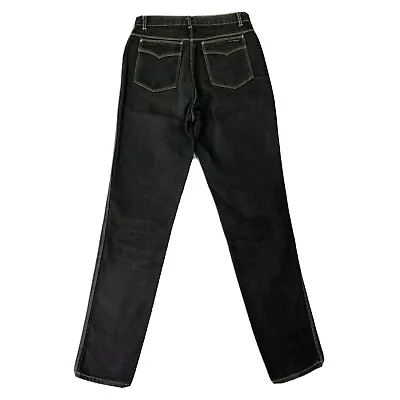 Vtg Gloria Vanderbilt Murjani High Rise Sun Washed Black Jeans Size 10 27x31 90s • $22.94