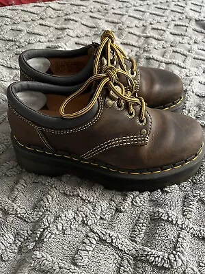 Dr. Martens 8053 ARC CRAZY HORSE LEATHER PLATFORM CASUAL SHOES • $140