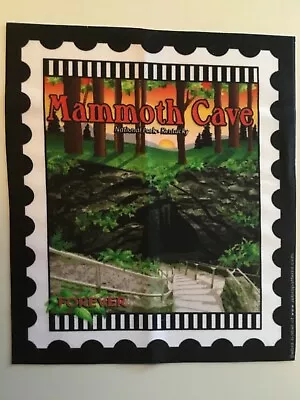 National Park Stamp Fabric Panel - Mammoth Cave National Park - Kentucky  • $12.50