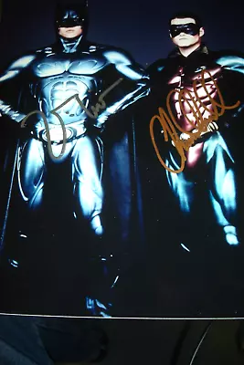 $16 • Buy SIGNED  PHOTO By Val Kilmer & Chris O'Donnell - Batman / Robin