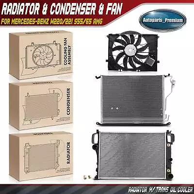 Radiator & AC Condenser & Cooling Fan Kit For Mercedes-Benz W220/221 S55/65 AMG • $389.99