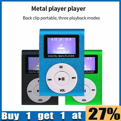 Portable Mini MP3 Music Player ，LCD Display Screen，Sport MP3 Player Walkman • £4.94