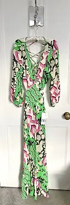 Zara Multi-print Crossover Linen Blend Maxi Dress XS BNWT RRP £55.99 LAST ONE • £49.99