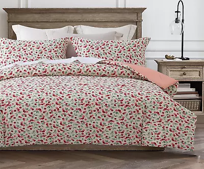 Comforter Queen Size 600 Thread Count Cotton White Print With Cherry Pattern Re • $89.72