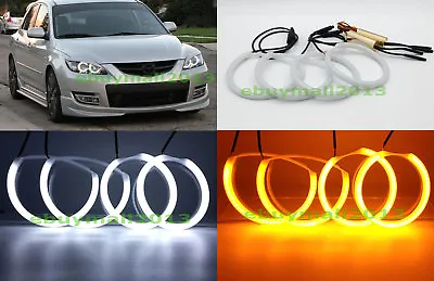 W&Y Cotton Dual Color Halo Ring Angel Eyes DRL For MAZDA 3 MPS MAZDASPEED3 Axela • $68.31