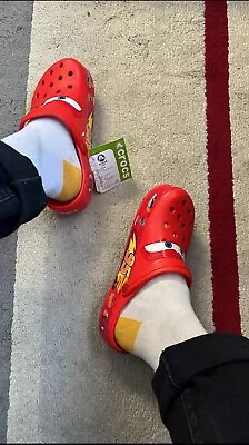 Lightning Mcqueen Crocs Adult Mens Size 9 • $86