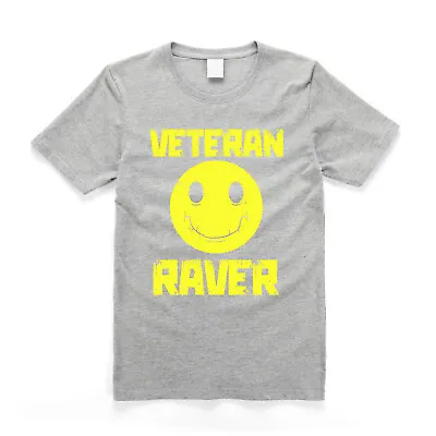 Veteran Raver Old School Acid House - Garage - Rave T Shirt Grey • £18.49