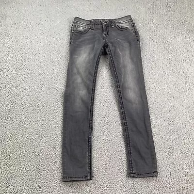 Miss Me Skinny Jeans Womens 28 (meas 30x31) Black Charcoal Wash JP555855 Denim • $27.88