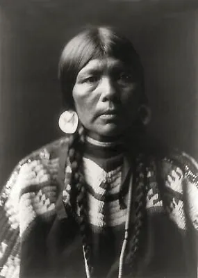 Native American Indian Edward Curtis Poster Wife Of Ow High Photo Print A4 • £4.50