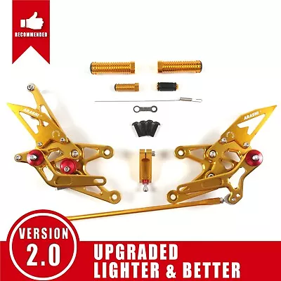 Adjustable Footrest Rearsets Foot Pegs Pedals For Yamaha YZF-R1 YZF R1 2007 2008 • $147.11