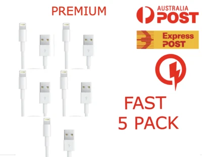 $8.95 • Buy 5 X Fast USB Cable Charger Cord Charging For Apple IPhone 7 8 X 11 12 13 14 Ipad