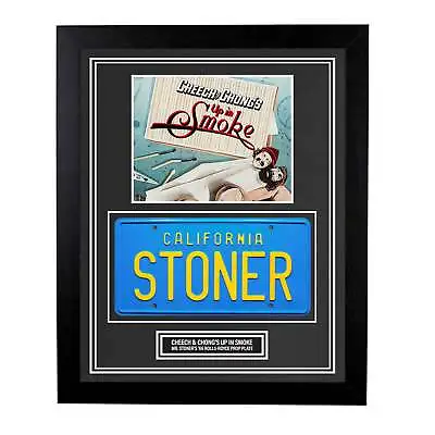 Cheech And Chong's Up In Smoke Framed Stoner License Plate Prop Wall Display • £135.11