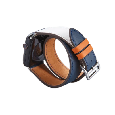 $69.95 • Buy [Apple Watch] Double Tour - Triple Tone Navy Blue And White