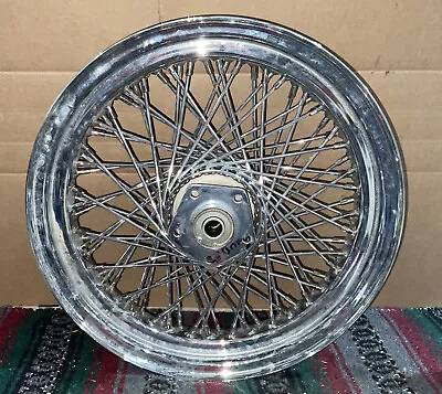 Harley Shovelhead 16” Front Chrome Wheel 80 Spoke NICE  • $90