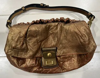 MARC BY MARC JACOBS Gold Dreamy Embossed Leather Handbag • $175