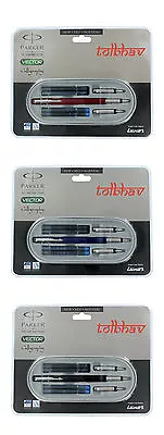 £17.60 • Buy Parker Vector Calligraphy Standard CT Fountain Pen Red Blue Black Body Free Ink