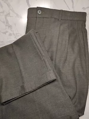 Claiborne Men’s Front Pleated And Cuffed Dress Pants Size 33x32 Green • $17