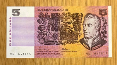 $17.95 • Buy 1985 Johnston/Fraser $5 Note OCR-B (R209a) - S/N: QEP643815