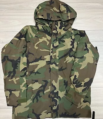 US Military Cold Weather Woodland Camouflage Parka 8415-01-228-1320 Large Long • $59.95