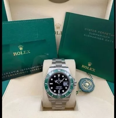 Rolex Submariner 126610LV Silver Oyster Bracelet With Green Bezel • $4205