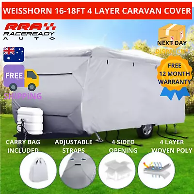 Weisshorn Caravan Cover 16-18ft 4 Layer Campervan Camper Pop Top UV Heavy Duty • $149.59