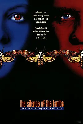 $11.98 • Buy THE SILENCE OF THE LAMBS Movie Poster RARE Hannibal Lecter Anthony Hopkins