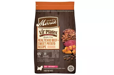 Merrick Lil' Plates Grain Free Small Breed Dry Dog Food Real Texas Beef • $59.98