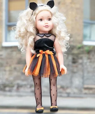 New DesignaFriend Halloween Cat Costume Outfit Clothes For Chad Valley 18” Doll • £17.99