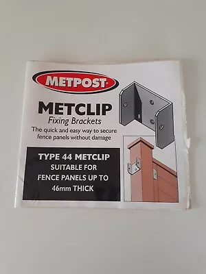 Metpost Metclip Fence Clips Suitable Upto 46mm Thick Pack Of 20 • £7