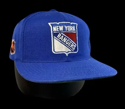 Vtg NHL New York Rangers Sports Specialties Plain Logo Blue SnapBack Hat • $39.99