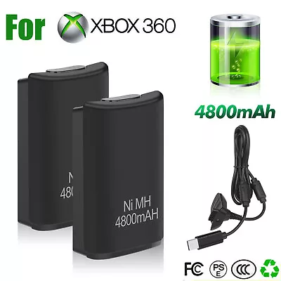 Brand New Xbox 360 Play And Charge Kit Rechargeable Battery + Cable 4800mAh AU • $17.99