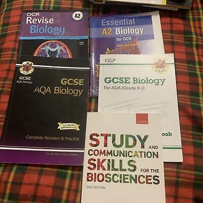 OCR Biology A2 Text Book And Revise + Bioscience And GCSE Revision ~ X5 Books📘 • £15.95